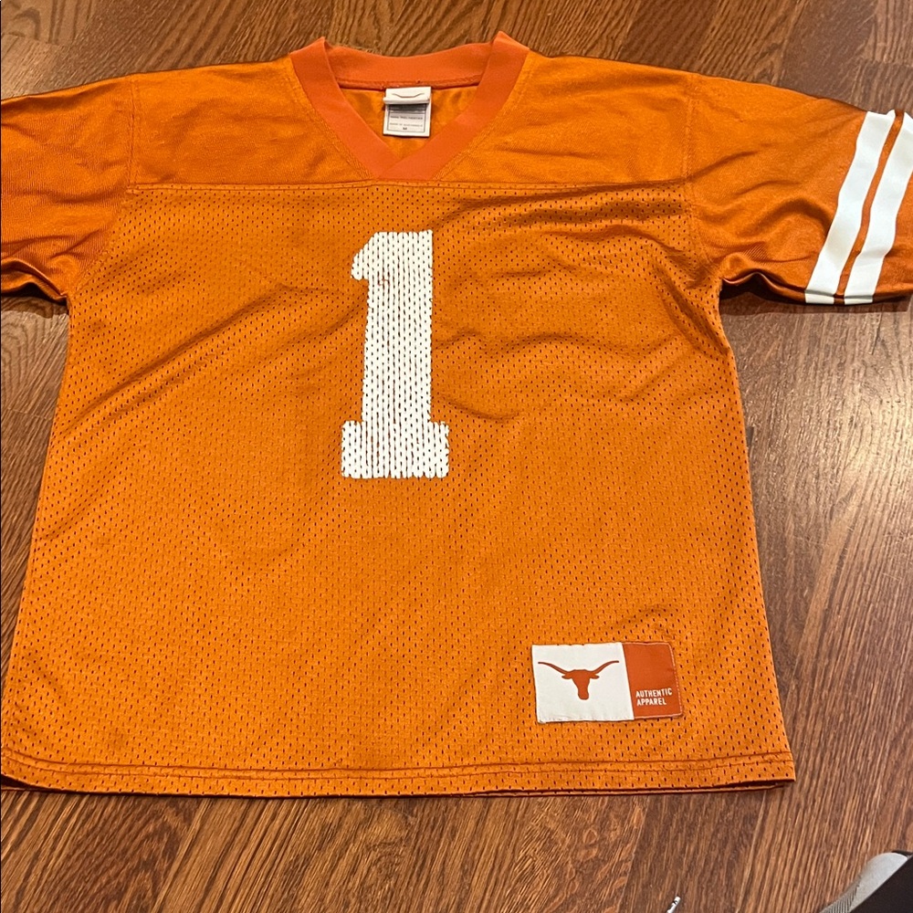 University of Texas Longhorns Orange Football Jersey #1